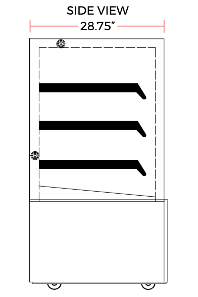 Coldline CD48 48" Refrigerated Bakery Display Case - Top Restaurant Supplies