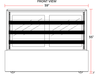 Coldline CD60 60" Refrigerated Bakery Display Case - Top Restaurant Supplies