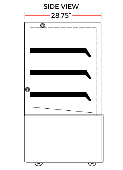 Coldline CD70 71" Refrigerated Bakery Display Case - Top Restaurant Supplies