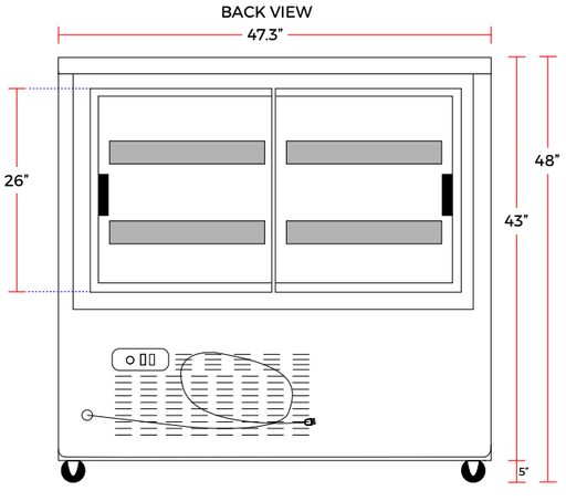 Coldline DC48-B 48" Black Curved Glass Refrigerated Deli Display Case - Top Restaurant Supplies