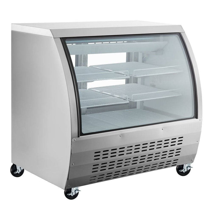 Coldline DC48-SS 48" Stainless Steel Curved Glass Refrigerated Deli Display Case - Top Restaurant Supplies