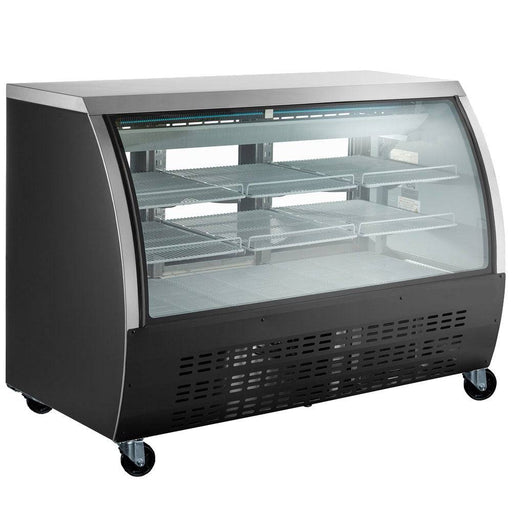 Coldline DC64-B 64" Black Curved Glass Refrigerated Deli Display Case - Top Restaurant Supplies