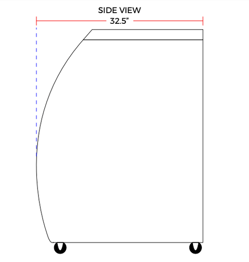 Coldline DC64-B 64" Black Curved Glass Refrigerated Deli Display Case - Top Restaurant Supplies