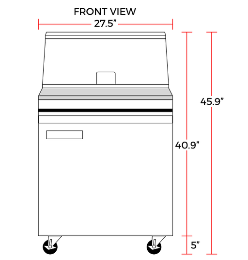 Coldline SMP27 27" One Door Mega Top Bain Marie Sandwich Prep Refrigerator, 9 Pans - Top Restaurant Supplies