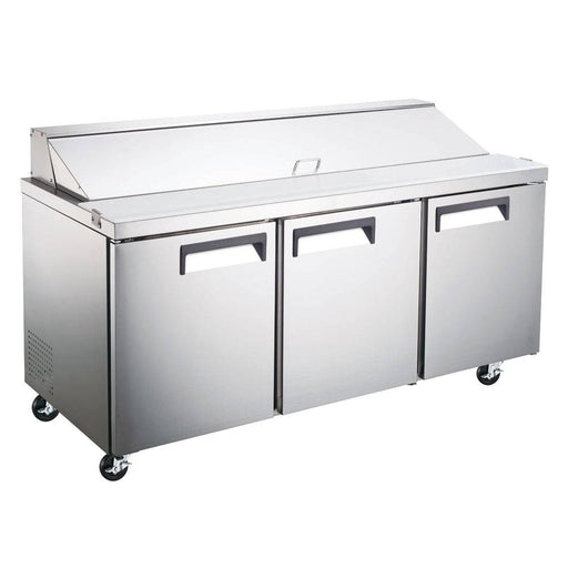 Coldline SP72 71" Bain Marie Sandwich Prep Refrigerator, 18 Pans - Top Restaurant Supplies