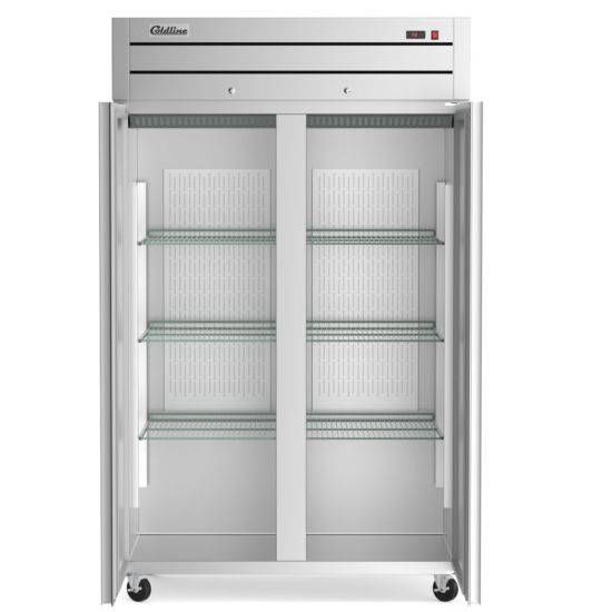 Coldline C-2FF-TM 54" Solid Door Commercial Top Mount Reach-In Freezer - Top Restaurant Supplies