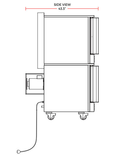 Cookline CC100-DBL 38" Gas Double Deck Full-Size Convection Oven, 108,000 BTU - Top Restaurant Supplies