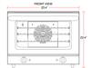 Cookline CSD-1AE 23" half size Electric Countertop Convection Oven, 220-240V - Top Restaurant Supplies