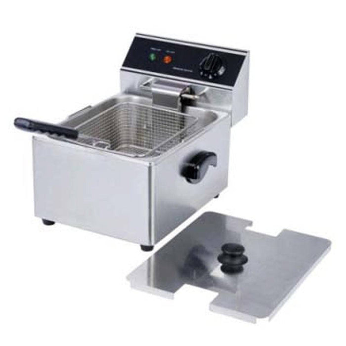 Cookline DF15-1-120 10" Single Tank 15 lb. Electric Countertop Fryer, 120v - Top Restaurant Supplies