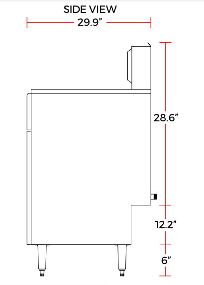 Cookline CF-40-NG 16" Natural Gas Tube Standing 40 lb. Commercial Deep Fryer, (90,000 BTU) - Top Restaurant Supplies