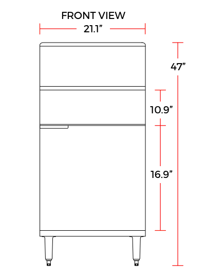 Cookline CF-75-NG 21" Natural Gas Tube Standing 55 lb. Commercial Deep Fryer, 170,000 BTU - Top Restaurant Supplies