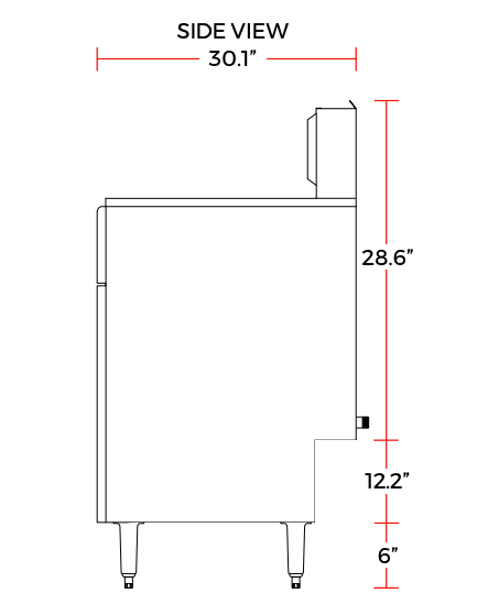 Cookline CF-75-NG 21" Natural Gas Tube Standing 55 lb. Commercial Deep Fryer, 170,000 BTU - Top Restaurant Supplies