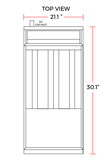 Cookline CF-75-NG 21" Natural Gas Tube Standing 55 lb. Commercial Deep Fryer, 170,000 BTU - Top Restaurant Supplies