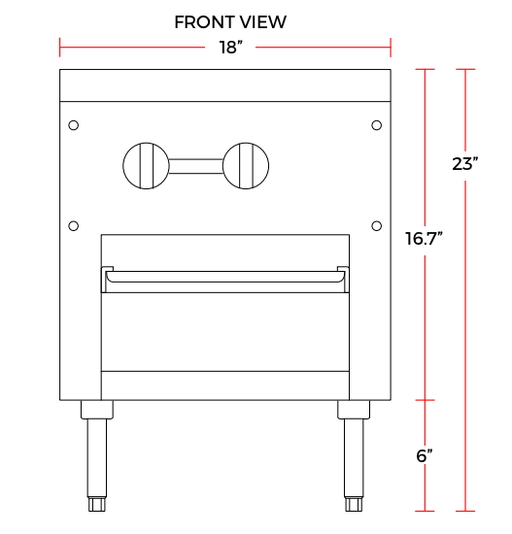 Cookline CSP1 18" Single Burner Countertop Gas Stock Pot Range - Top Restaurant Supplies