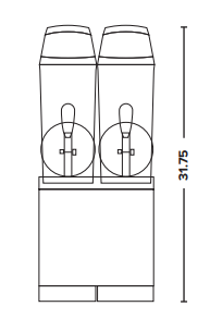 Donper USA XC224 Frozen Beverage Machine - Double 3.2 Gal Unit (x2) - Top Restaurant Supplies