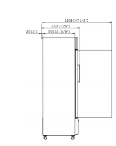 Dukers DSM-12R Commercial Single Glass Swing Door Merchandiser Refrigerator, 24.75" Wide - Top Restaurant Supplies