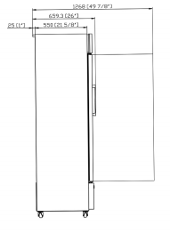 Dukers DSM-15R Commercial Single Glass Swing Door Merchandiser Refrigerator, 27.125" Wide - Top Restaurant Supplies