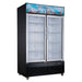 Dukers DSM-41R Commercial Glass Swing 2-Door Merchandiser Refrigerator, 47.25" Wide - Top Restaurant Supplies