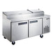 Dukers DPP70-9-S2 Commercial 2-Door Pizza Prep Table Refrigerator, 69.875" Wide - Top Restaurant Supplies