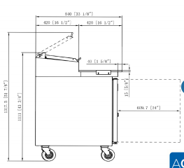 Dukers DPP70-9-S2 Commercial 2-Door Pizza Prep Table Refrigerator, 69.875" Wide - Top Restaurant Supplies