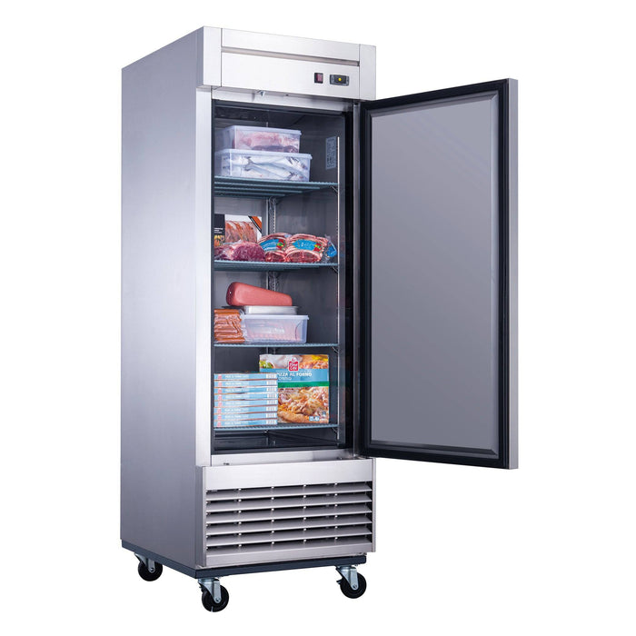 Dukers D28F Single Door Commercial Freezer in Stainless Steel, 27.5" Wide - Top Restaurant Supplies