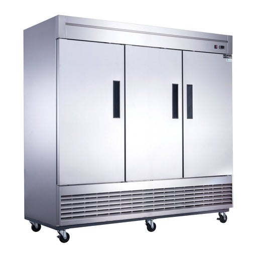 Dukers D83F 3-Door Commercial Freezer in Stainless Steel, 82.625" Wide - Top Restaurant Supplies