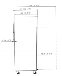 Dukers D28R-GS1 Bottom Mount Glass Single Door Commercial Reach-in Refrigerator, 27.5" Wide - Top Restaurant Supplies