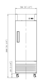 Dukers D28R Single Door Commercial Refrigerator in Stainless Steel, 27.5" Wide - Top Restaurant Supplies