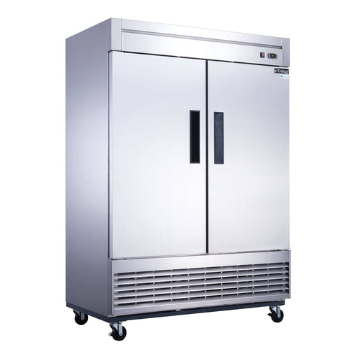 Dukers D55R 2-Door Commercial Refrigerator in Stainless Steel, 55.125" Wide - Top Restaurant Supplies