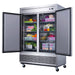 Dukers D55R 2-Door Commercial Refrigerator in Stainless Steel, 55.125" Wide - Top Restaurant Supplies