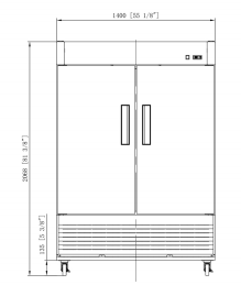 Dukers D55R 2-Door Commercial Refrigerator in Stainless Steel, 55.125" Wide - Top Restaurant Supplies