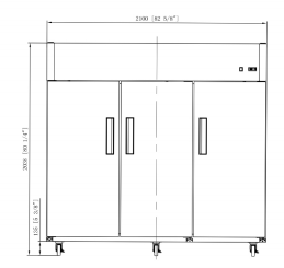 Dukers D83AR Commercial 3-Door Top Mount Refrigerator in Stainless Steel, 82.625" Wide - Top Restaurant Supplies