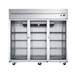 Dukers D83AR-GS3 Top Mount Glass 3-Door Commercial Reach-in Refrigerator, 82.625" Wide - Top Restaurant Supplies