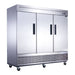 Dukers D83R 3-Door Commercial Refrigerator in Stainless Steel, 82.625" Wide - Top Restaurant Supplies