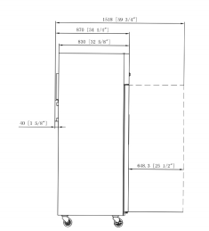 Dukers D83R-GS3 Bottom Mount Glass 3-Door Commercial Reach-in Refrigerator, 82.625" Wide - Top Restaurant Supplies