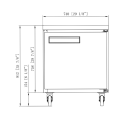 Dukers DUC29F Single Door Undercounter Freezer in Stainless Steel, 29" Wide - Top Restaurant Supplies