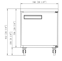 Dukers DUC29R Single Door Undercounter Refrigerator in Stainless Steel, 29" Wide - Top Restaurant Supplies