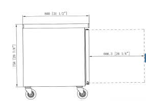 Dukers DUC29R Single Door Undercounter Refrigerator in Stainless Steel, 29" Wide - Top Restaurant Supplies