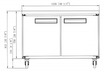 Dukers DUC48R 2-Door Undercounter Refrigerator in Stainless Steel, 48.125" Wide - Top Restaurant Supplies