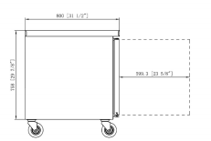 Dukers DUC72R 3-Door Undercounter Commercial Refrigerator in Stainless Steel, 72.25" Wide - Top Restaurant Supplies