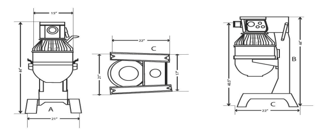 Dutchess DUT/HUB-30 30 Quart Planetary Mixer, 115/60/1, 1HP, 12.67 amps (Floor Model) - Top Restaurant Supplies