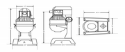 Dutchess DUT/HUB-40 40 Quart Planetary Mixer, 220-240/60/1, 1HP, 10 amps (Floor Model) - Top Restaurant Supplies