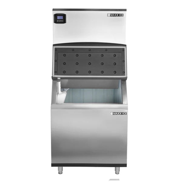 Maxx Ice MIM370N-B470 Intelligent Series Modular Ice Machine, 30"W, 373 lbs w/470 lb Storage Bin, Stainless Steel