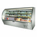 Leader ERHD96 Refrigerated Curved Glass High Deli Case with 2 Shelves, 96" - TOP RESTAURANT SUPPLIES