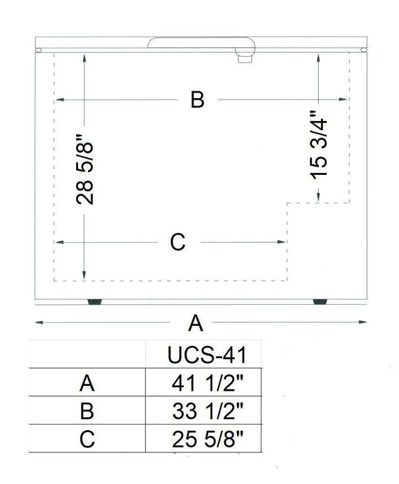 Excellence Industries UCS-28HC 28 1/2" Ultra Cold Chest Freezer, 5.0 Cu Ft. - Top Restaurant Supplies