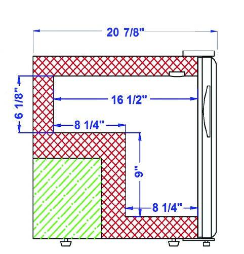 Excellence Industries CTF-2HC 22 1/2" Countertop Freezer, 1.9 Cu Ft. - Top Restaurant Supplies