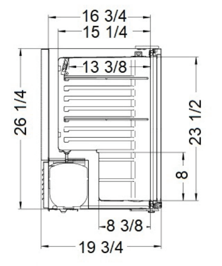 Excellence Industries EMM-3HC 17" Countertop Refrigerator, 2.5 Cu Ft. - Top Restaurant Supplies