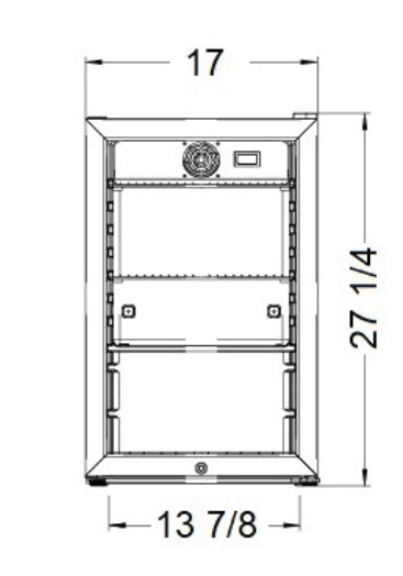 Excellence Industries EMM-3HC 17" Countertop Refrigerator, 2.5 Cu Ft. - Top Restaurant Supplies