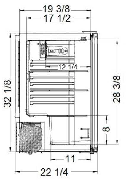 Excellence Industries EMM-5HC 21 3/8" Countertop Refrigerator, 4.3 Cu Ft. - Top Restaurant Supplies