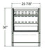 Excellence Industries AC-2 25 7/8" Open Air Curtain Display Case Merchandiser, 2.4 Cu Ft. - Top Restaurant Supplies